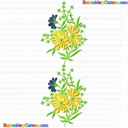 Flowers and Tree 3352 Embroidery Design