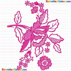 Flowers and Tree 3364 Embroidery Design