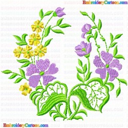 Flowers and Tree 3370 Embroidery Design