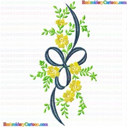 Flowers and Tree 3372 Embroidery Design