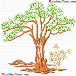 Flowers and Tree 3375 Embroidery Design