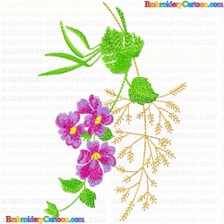 Flowers and Tree 3383 Embroidery Design