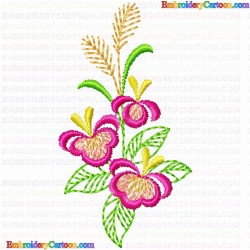 Flowers and Tree 3392 Embroidery Design