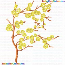 Flowers and Tree 3407 Embroidery Design