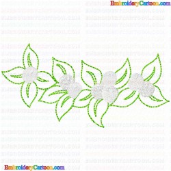 Flowers and Tree 3416 Embroidery Design