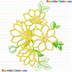 Flowers and Tree 3449 Embroidery Design