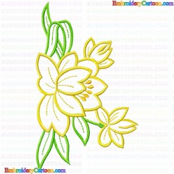 Flowers and Tree 3451 Embroidery Design