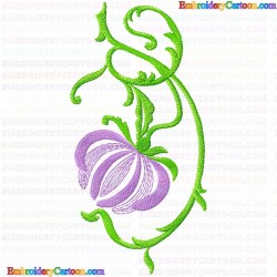 Flowers and Tree 3461 Embroidery Design