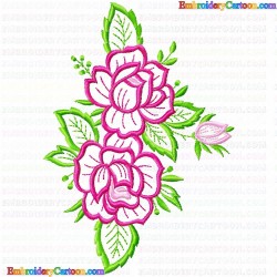 Flowers and Tree 3464 Embroidery Design