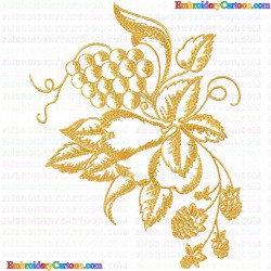 Flowers and Tree 3470 Embroidery Design