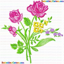 Flowers and Tree 3477 Embroidery Design