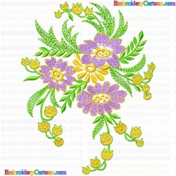 Flowers and Tree 3483 Embroidery Design