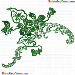 Flowers and Tree 3484 Embroidery Design