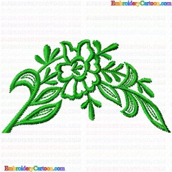 Flowers and Tree 350 Embroidery Design