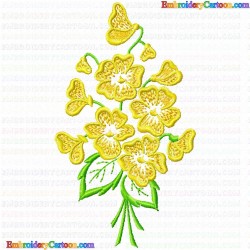 Flowers and Tree 3512 Embroidery Design