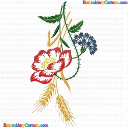 Flowers and Tree 3518 Embroidery Design