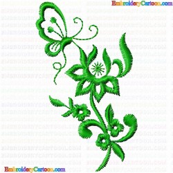 Flowers and Tree 352 Embroidery Design