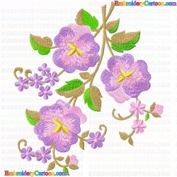 Flowers and Tree 3540 Embroidery Design