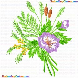 Flowers and Tree 3554 Embroidery Design