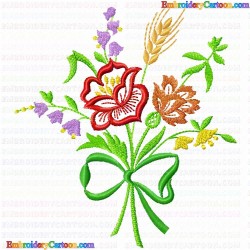 Flowers and Tree 3565 Embroidery Design