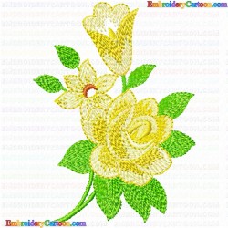 Flowers and Tree 3584 Embroidery Design