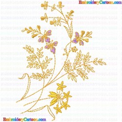 Flowers and Tree 3586 Embroidery Design