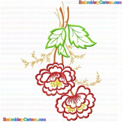 Flowers and Tree 3587 Embroidery Design