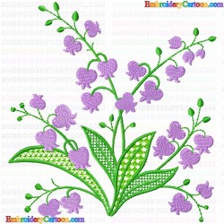 Flowers and Tree 3590 Embroidery Design