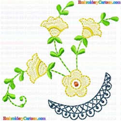 Flowers and Tree 3598 Embroidery Design