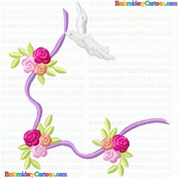 Flowers and Tree 35 Embroidery Design