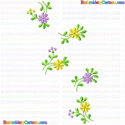 Flowers and Tree 3603 Embroidery Design