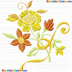 Flowers and Tree 3618 Embroidery Design