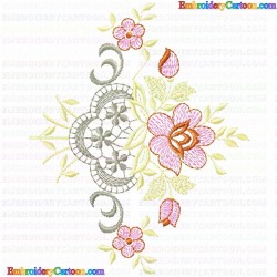 Flowers and Tree 3649 Embroidery Design