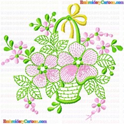 Flowers and Tree 3658 Embroidery Design