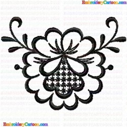 Flowers and Tree 3674 Embroidery Design