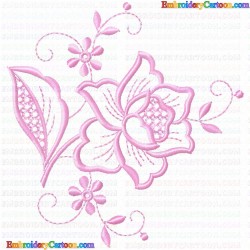 Flowers and Tree 3676 Embroidery Design