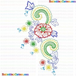 Flowers and Tree 368 Embroidery Design