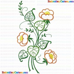 Flowers and Tree 3708 Embroidery Design