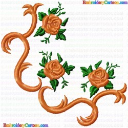 Flowers and Tree 3734 Embroidery Design