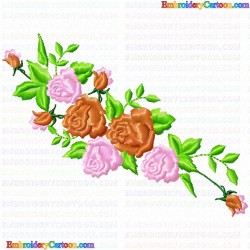 Flowers and Tree 3739 Embroidery Design