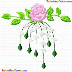 Flowers and Tree 3744 Embroidery Design