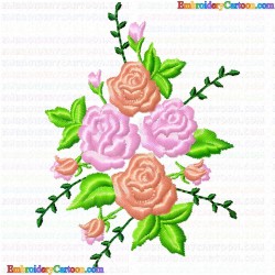 Flowers and Tree 3746 Embroidery Design