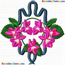 Flowers and Tree 3832 Embroidery Design