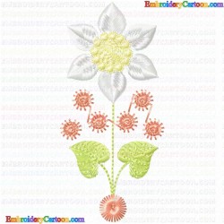 Flowers and Tree 3836 Embroidery Design