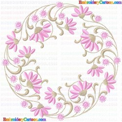 Flowers and Tree 3849 Embroidery Design