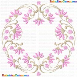 Flowers and Tree 3855 Embroidery Design