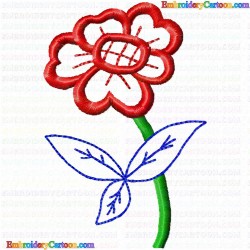 Flowers and Tree 385 Embroidery Design