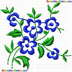 Flowers and Tree 389 Embroidery Design