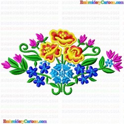 Flowers and Tree 392 Embroidery Design