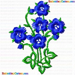 Flowers and Tree 423 Embroidery Design